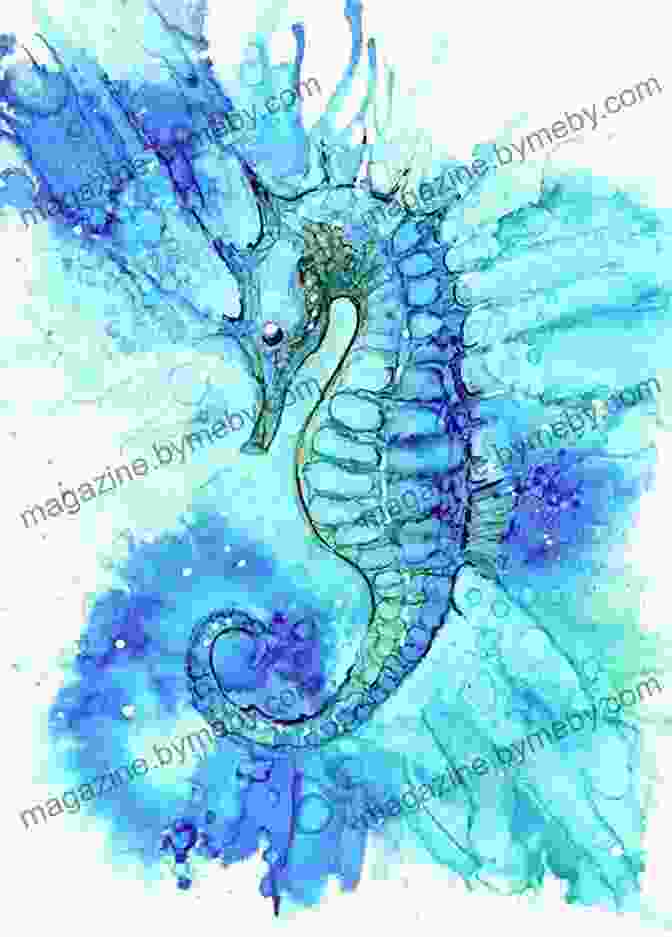 A Delicate Watercolor Sketch Of A Seahorse Amidst A Kelp Forest. Always Song In The Water: An Oceanic Sketchbook