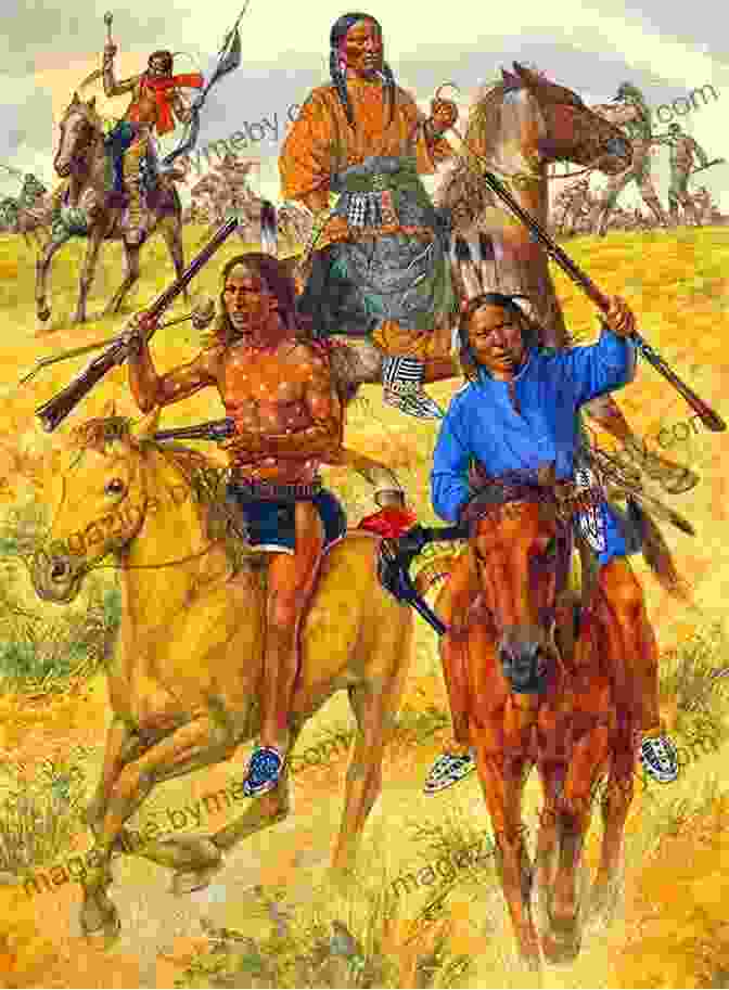 A Depiction Of The Battle Of Little Bighorn, With Lakota Warriors On Horseback Charging Against U.S. Soldiers The Journey Of Crazy Horse: A Lakota History