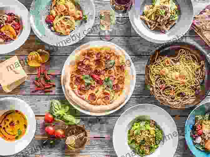 A Tantalizing Display Of Italian Dishes, Including Pasta, Pizza, Bruschetta, And Tiramisu The Reluctant Tuscan: How I Discovered My Inner Italian