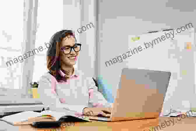 A Woman Working On Her Laptop And Smiling Content Writing 101: Win High Paying Online Content Writing Jobs And Build Financial Freedom With SEO Marketing