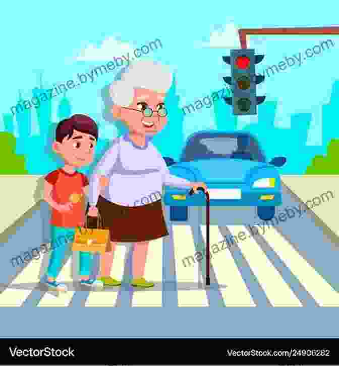 A Young Boy Helping An Elderly Woman Cross The Street, Showcasing The Power Of Empathy And Compassion Influencing Children To Become World Changers