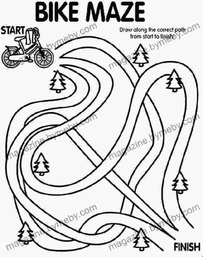 Activity Page From The Book With A Bike Race Maze Bikini Bottom Bike Race (SpongeBob SquarePants)