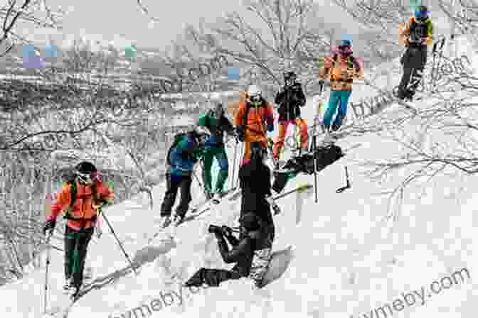 Group Of Skiers Receiving Avalanche Safety Training The Classic Guide To Winter Sports