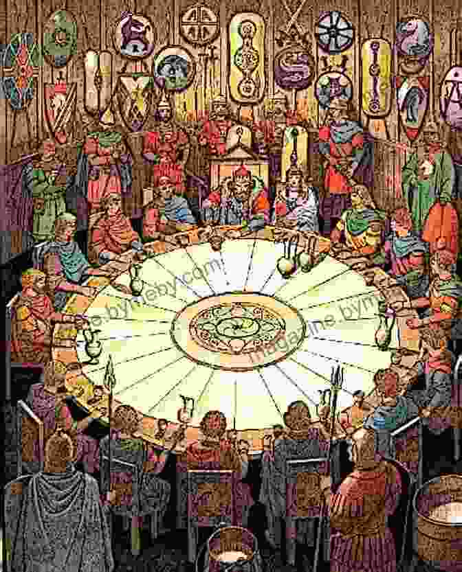 King Arthur And The Knights Of The Round Table In A Scene From Le Morte D'Arthur King Arthur Legend: Le Morte D Arthur