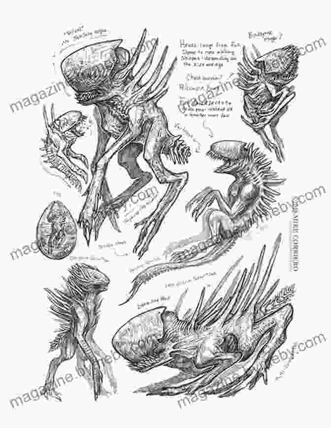 Xenomorph Creature Design Sketches Gobbled By Ghorks (The Creature Department 2)